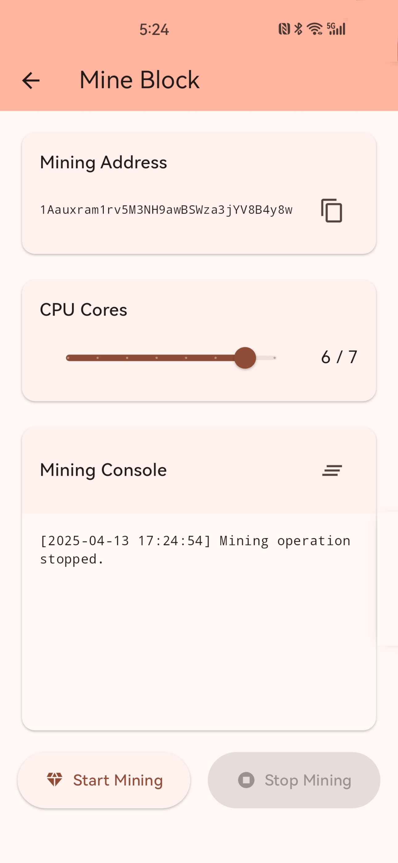 CircleCoin Mobile Mine Block
